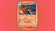 Volcarona's card in the Surging Sparks expansion (Image via The Pokemon Company)